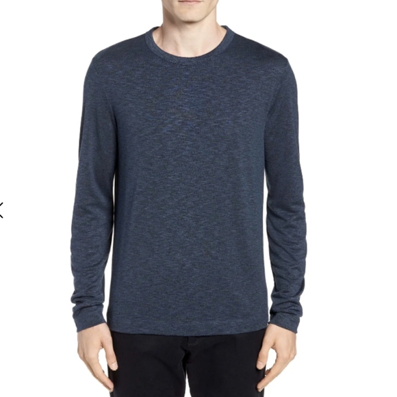 Theory Long Sleeve Gaskell NL Anemone Soft Shirt Heather Blue Size Large - Picture 1 of 8